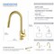 Kibi Circular Single Handle Pull Down Kitchen Faucet KKF2013BG - alternate 8